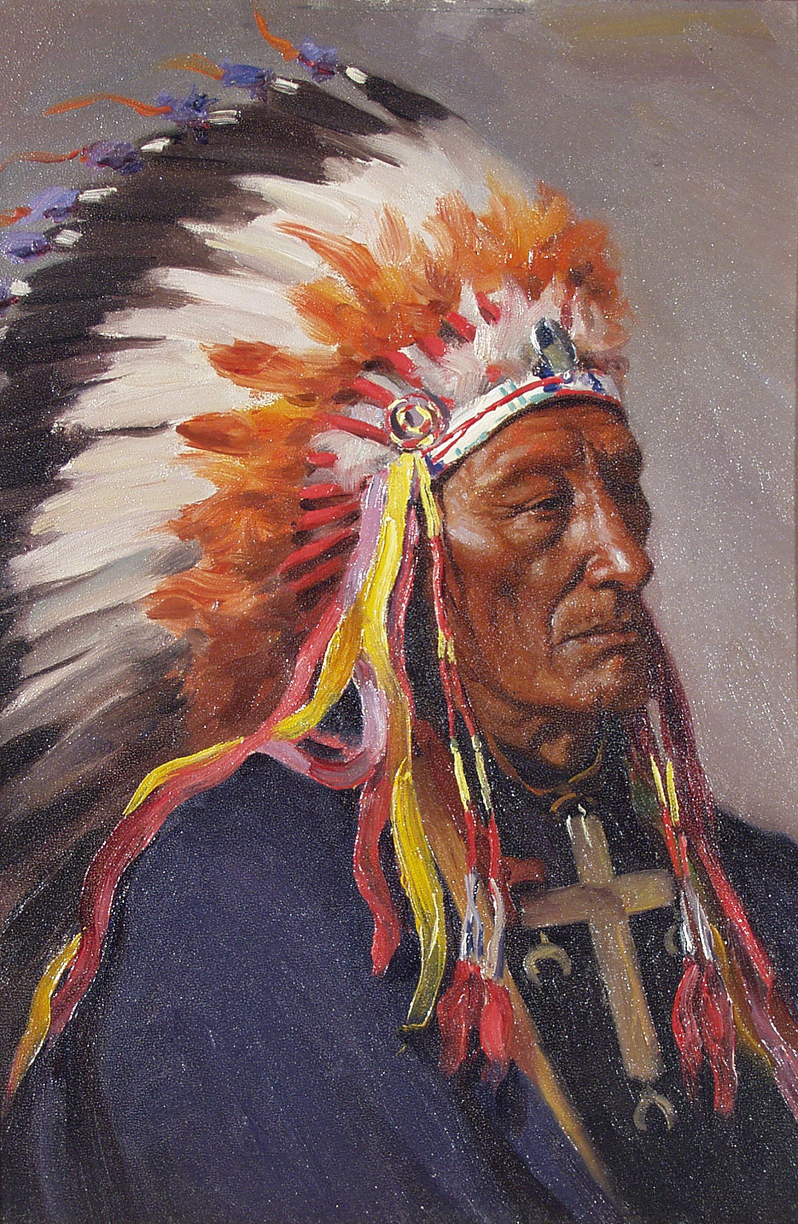 Little Chief, Cheyenne [Untitled (Plains Man, bonneted)]